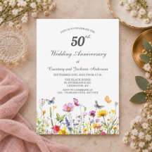 Aniversário de 50 anos de Casamento com Flores Sil