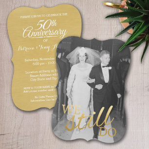 Convites Aniversário de 50 anos de Casamento com Foto - Nós