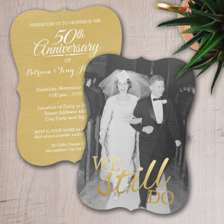 Convites Aniversário de 50 anos de Casamento com Foto - Nós