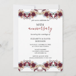Convites aniversário de 50 anos de casamento das flores aqu