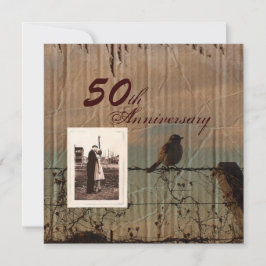 Convites Aniversário de 50 anos de casamento de fazenda oci