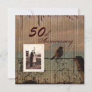Convites Aniversário de 50 anos de casamento de fazenda oci