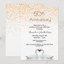 aniversário de 50 anos de casamento dois cisnes ap