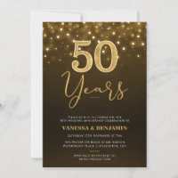 Aniversário de 50 anos de casamento dourado marrom