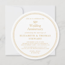 Aniversário de 50 anos de casamento elegante