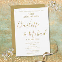 Aniversário de 50 anos de casamento Elegante Assin