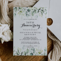Aniversário de 50 anos de casamento em aquarela Eu
