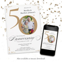 Aniversário de 50 anos de Casamento em Caligrafia 