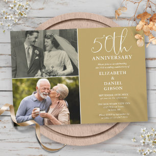 Convites Aniversário de 50 anos de casamento Então e Agora 
