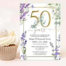 Aniversário de 50 anos de Casamento Floral Lavanda