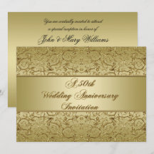 Aniversário de 50 anos de Casamento Flourish Golde