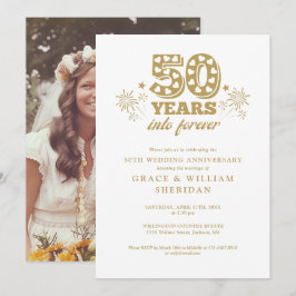 Convites Aniversário de 50 anos de Casamento Foto para Eter