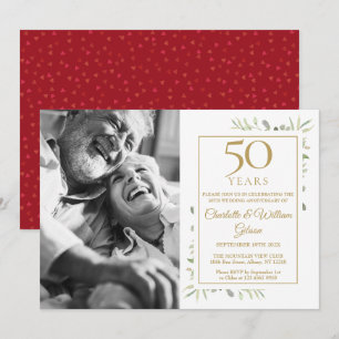 Convites Aniversário de 50 Anos de Casamento Fotografia de 