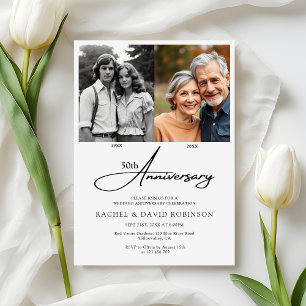 Convites Aniversário de 50 anos de casamento moderno Imagem