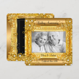 Convites Aniversário de 50 anos de Casamento Ouro Diamante 