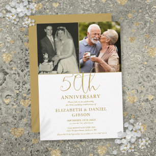 Convites Aniversário de 50 anos de Casamento Outrora e Agor