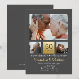 Convites Aniversário de 50 anos de Casamento Personalizado