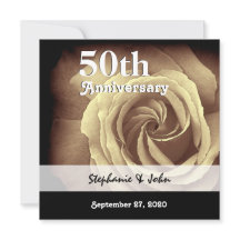 Aniversário de 50 anos de Casamento Rosa Dourada E