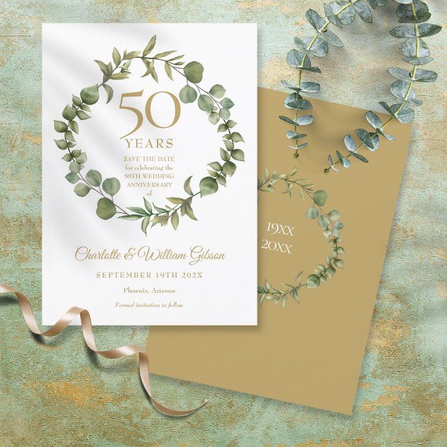 Convites Aniversário de 50 anos de Casamento Salve a Data F (Criador carregado)