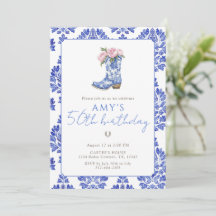 Aniversário de 50 anos de Cowgirl Blue Chinoiserie