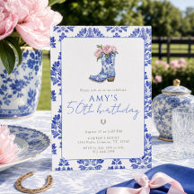 Aniversário de 50 anos de Cowgirl Blue Chinoiserie