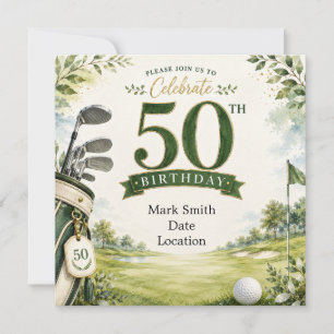 Convites Aniversário de 50 anos de Golfe