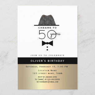 Convites Aniversário de 50 anos do homem de ouro