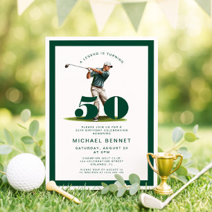 Convites Aniversário de 50 anos do Modern Green Golf