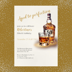 Convites Aniversário de 50 anos do Whiskey Aged to Perfecti