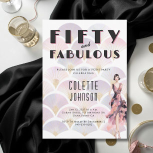 Convites Aniversário de 50 anos Fabuloso dos anos 1920