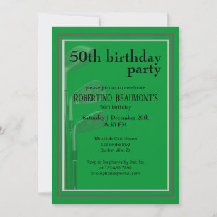 Convites Aniversário de 50 anos Golf Moderno Corporativo Ve