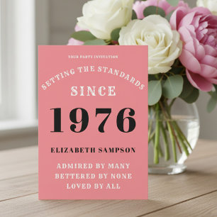 Convites Aniversário de 50 anos personalizado 1976 Adicione