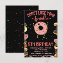 Aniversário de 5 anos Donut Não Perca Seus Confeit