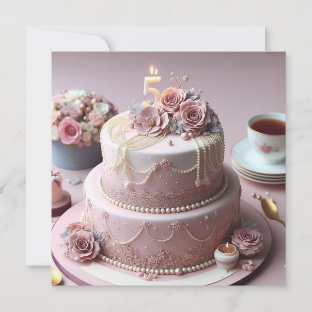 CONVITES ANIVERSÁRIO DE 5 SOFISTICADO (Frente)