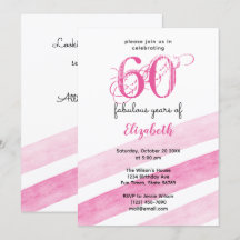 Aniversário de 60 anos 60 anos fabulosos ROSA
