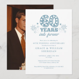 Convites Aniversário de 60 anos de casamento Foto Para Semp
