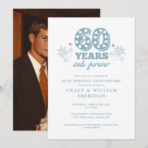 Convites Aniversário de 60 anos de casamento Foto Para Semp