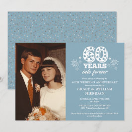 Convites Aniversário de 60 anos de casamento na foto "Para