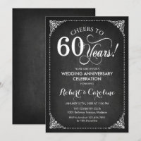 Aniversário de 60 anos de Casamento - Quadro Negro