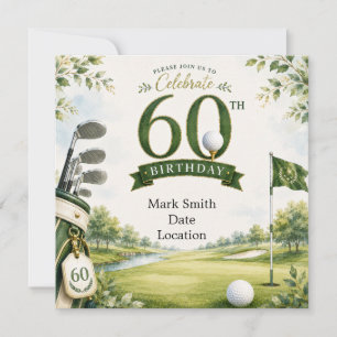 Convites Aniversário de 60 anos de Golfe