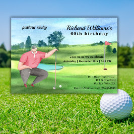 Convites Aniversário de 60 anos de golfe masculino