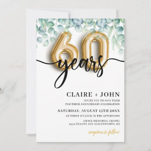 Convites Aniversário de 60 Anos de Verdejante Eucalipto