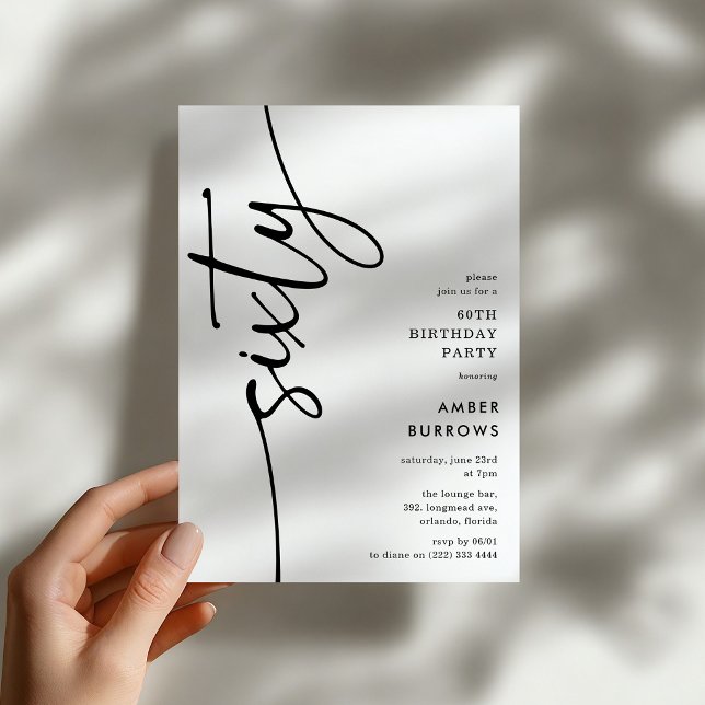 Convites Aniversário de 60 anos em Roteiro (Criador carregado)