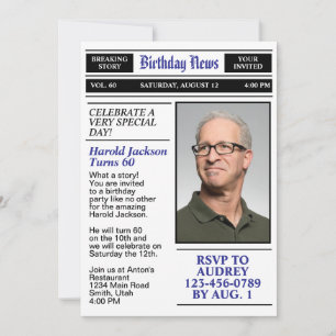 Convites Aniversário de 60 anos Jornal Página Inicial Anive