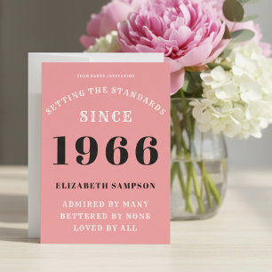 Convites Aniversário de 60 anos personalizado 1966 Adicione