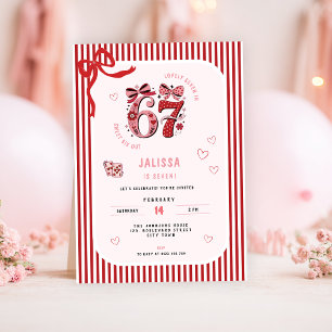Convites Aniversário de 6 7 anos para meninas, 7º aniversár