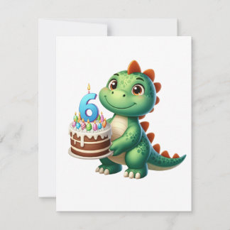 Convites Aniversário de 6 anos do Dino