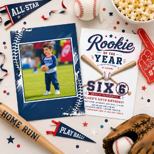 Convites Aniversário de 6 anos Rookie of the Year de Beiseb