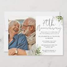 Aniversário de 70 Anos de Casamento Flora Verde