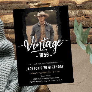Convites Aniversário de 70 anos Vintage